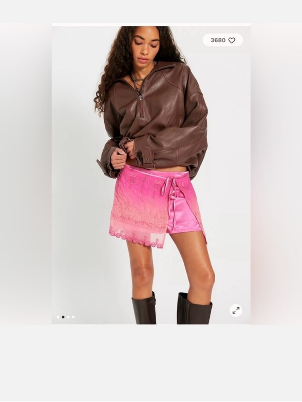 Free people Lala Beaded Skort. NWT. Pink